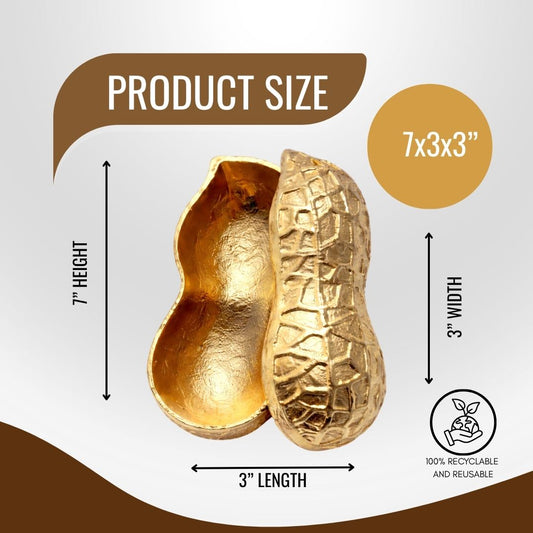 Golden Peanut Triple-Wick Candle Holder