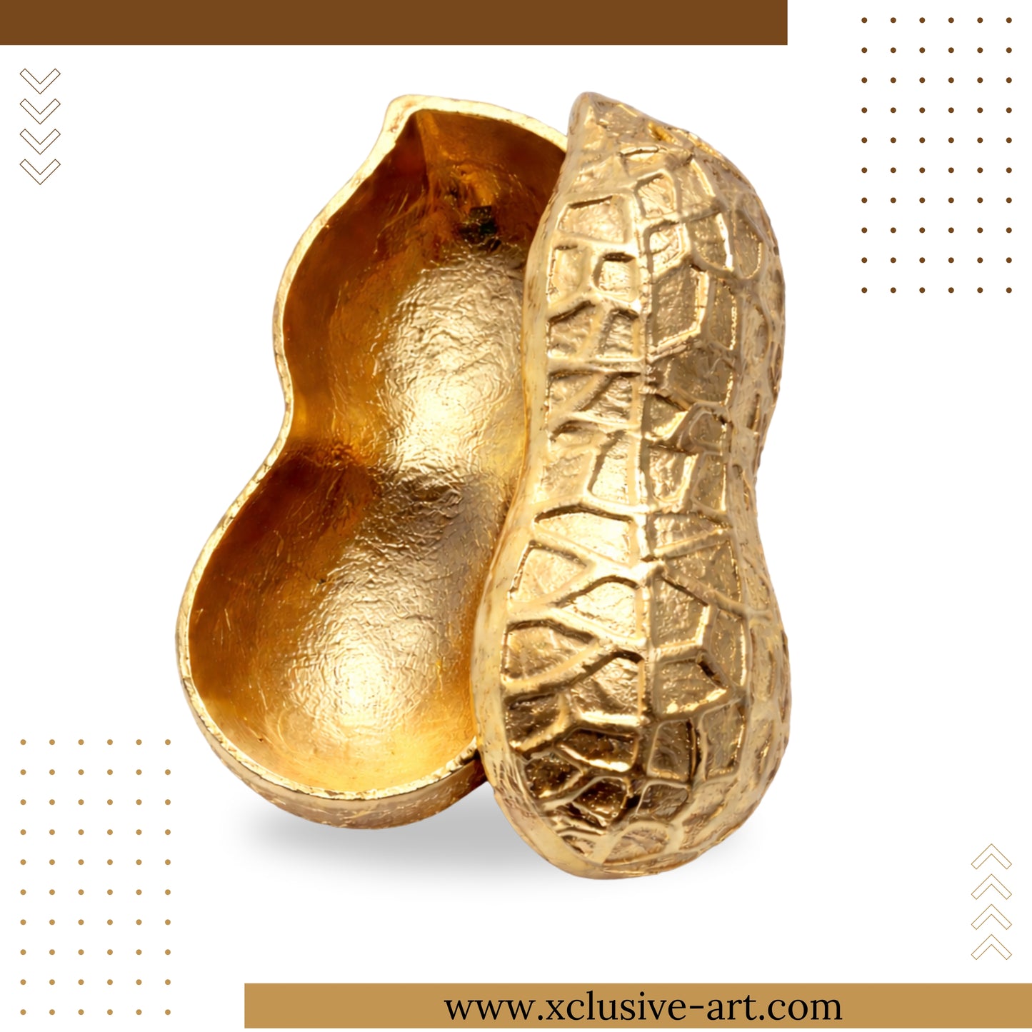 Golden Peanut Triple-Wick Candle Holder