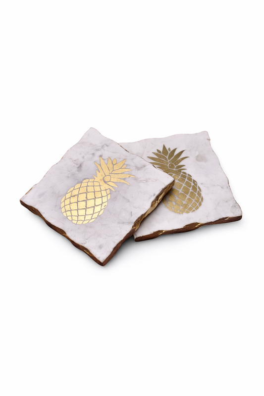 Pineapple Marble Coasters – Set of 2